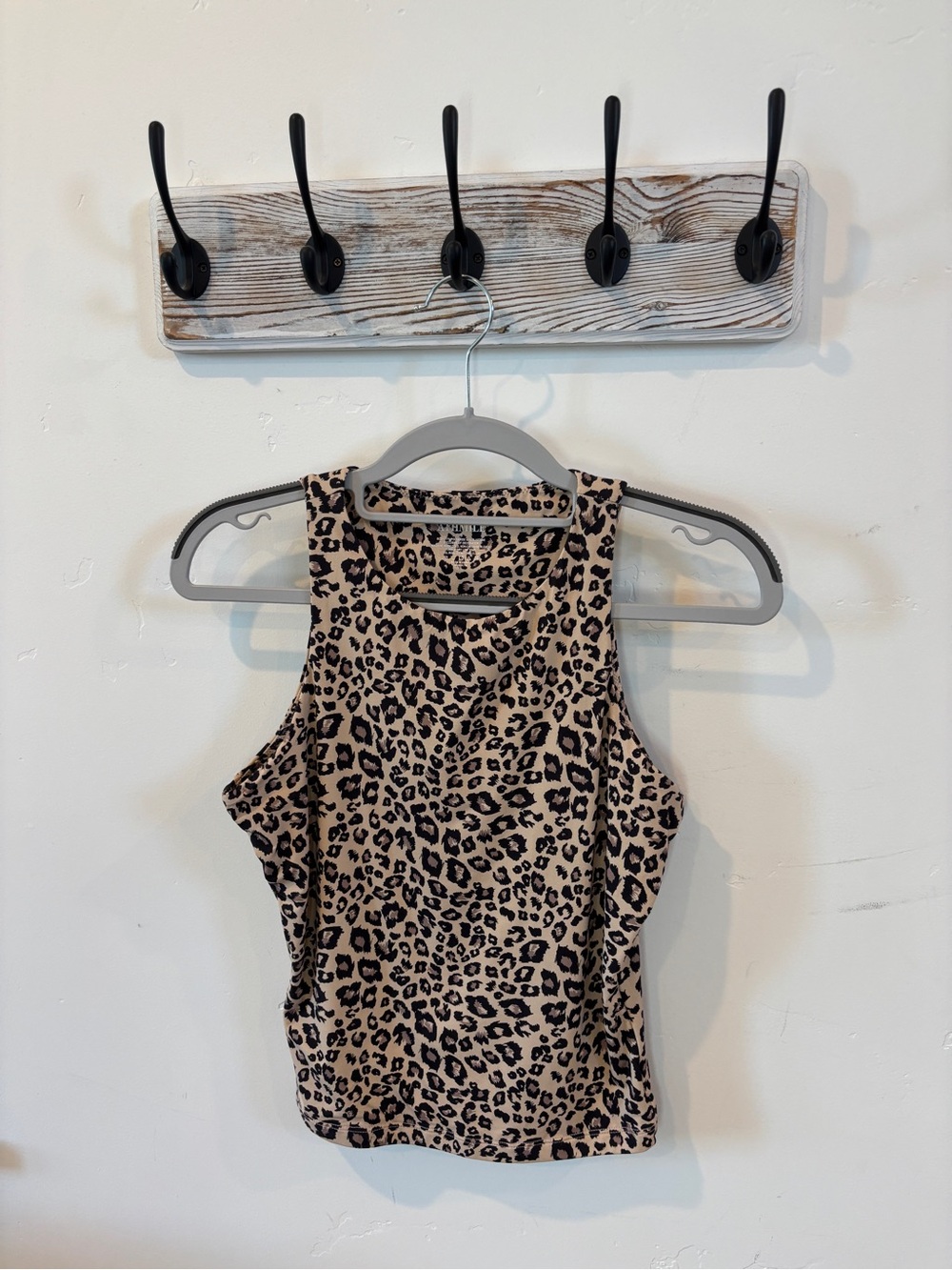 Leopard Print Racerback Tank Top. Size S